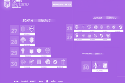 Torneo Apertura 2025: il programma della 2a giornata